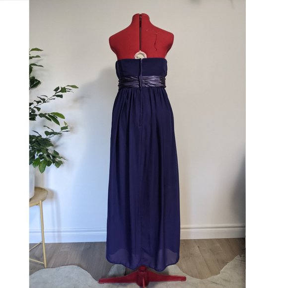 Strapless Purple empire dress - full length - Picture 3 of 3